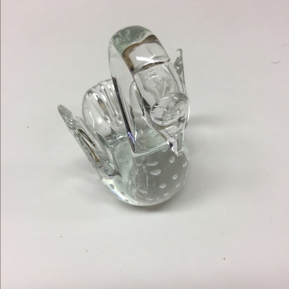 Glass swan figurine paperweight decor - Picture 2 of 11